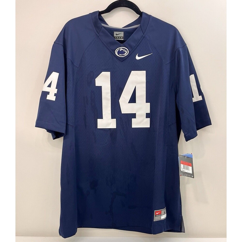 Nike Men’s Penn State College Football Navy Game Jersey Large L PSU 14